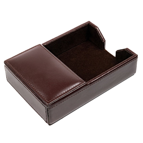 Dark Brown Bonded Leather 4 X 6 Memo Holder